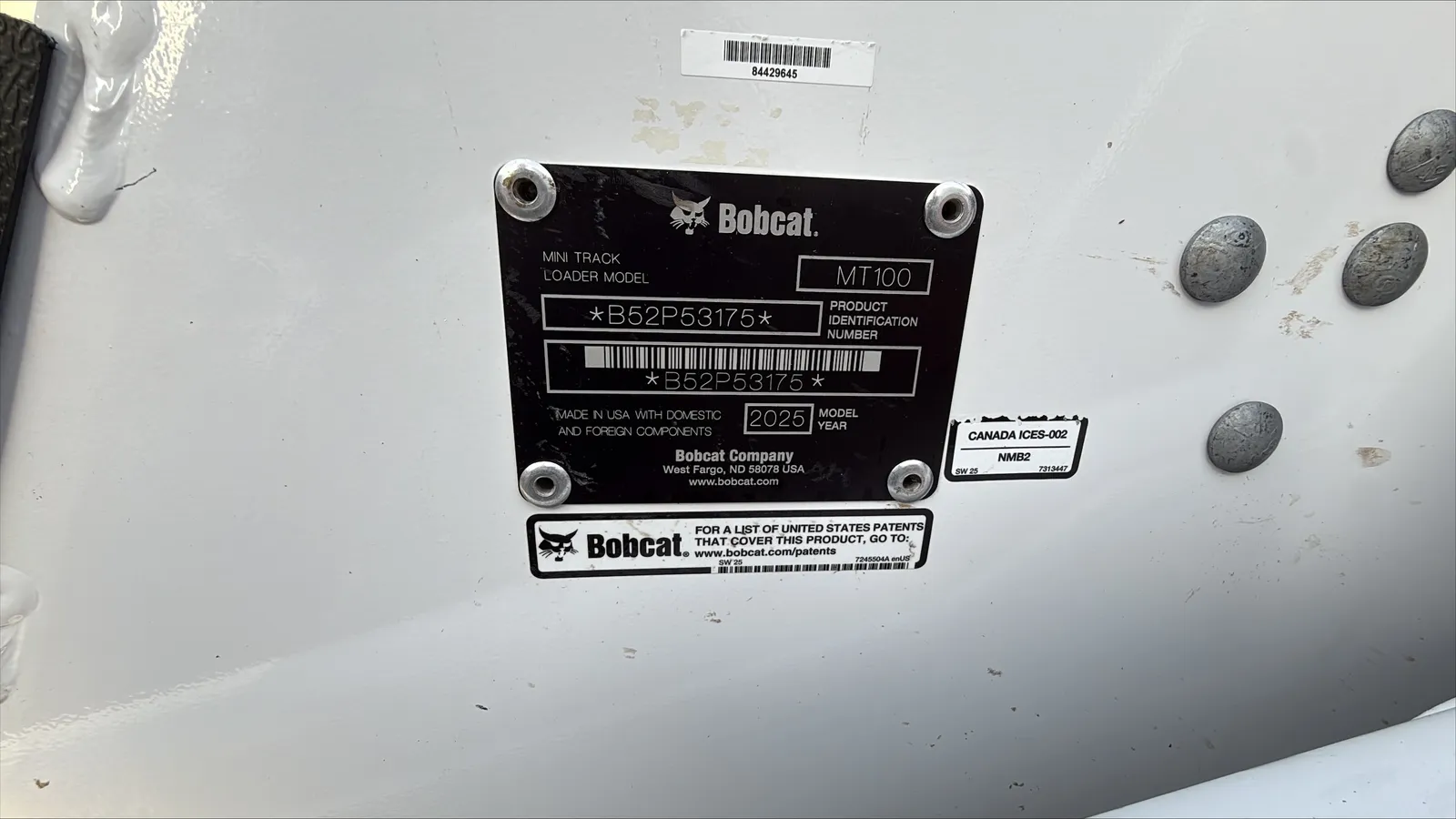 Bobcat Skid Steer Loader MT100 — photo 4
